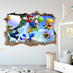 Vinilo adhesivo Super Mario Bros 3d