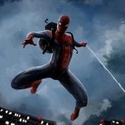 Vinilo Spiderman balanceándose